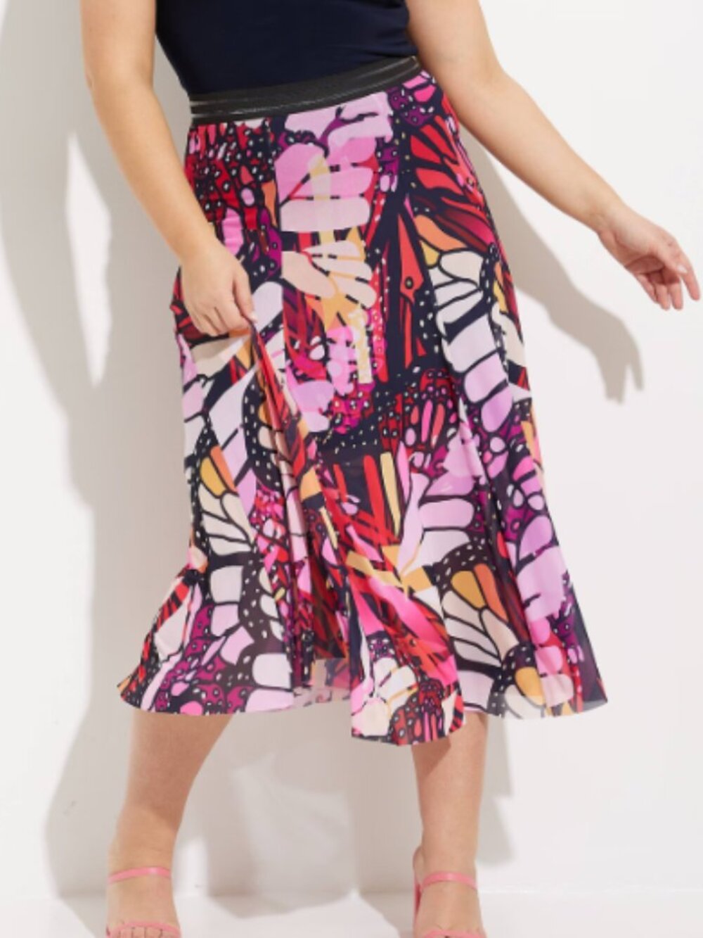 NWT! Joseph Ribkoff Butterfly Printed A-line Skirt Size 10 RET $170